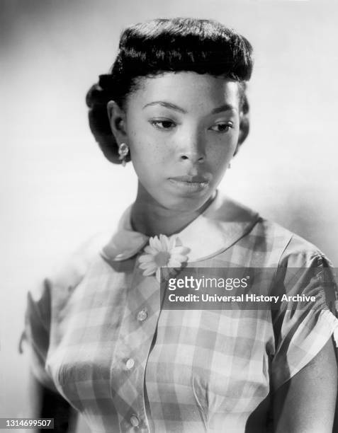 Olga James, Head and Shoulders Publicity Portrait for the Film, "Carmen Jones", 20th Century-Fox, 1954.