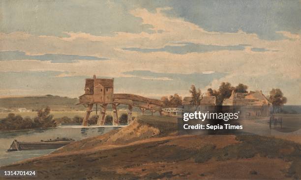 The Watermill Above the Bridge at Charenton, unknown artist, after Thomas Girtin, 1775–1802, British, formerly attributed to Thomas Girtin,...