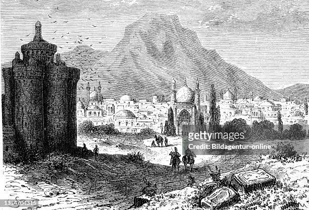 View of Ispahan, Isfahan, Esfahan, Persia, now Iran, in 1860 / Blick auf Ispahan, Isfahan, Esfahan, Persien, heute Iran, im Jahre 1860, Historisch,...
