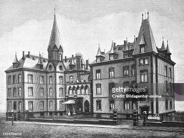 The nurses' home in Wiesbaden, Hesse, Germany, in 1892 / Das Schwesternheim in Wiesbaden, Hessen, Deutschland, im Jahre 1892, Historisch, historical,...