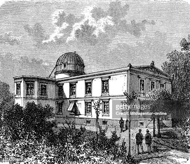 Berlin Observatory, Germany, in 1880 / Die Sternwarte in Berlin, Deutschland, im Jahre 1880, Historisch, historical, digital improved reproduction of...