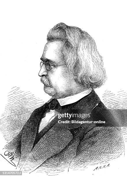 Karl Richard Lepsius, 23 December 1810 - 10 July 1884, a German Egyptologist, linguist and librarian / Karl Richard Lepsius, 23. Dezember 1810 - 10....