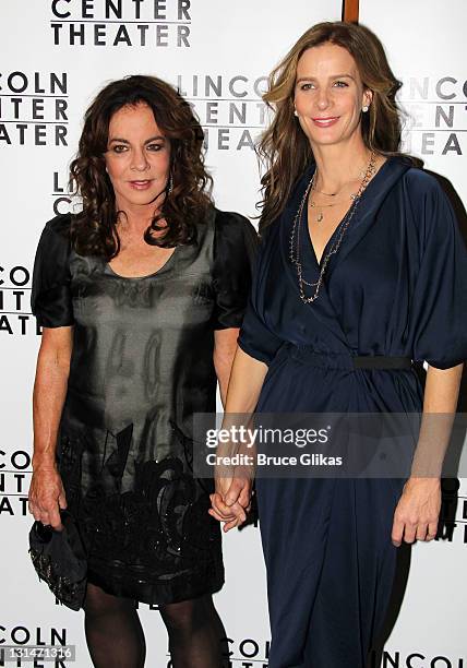 Stockard Channing and Rachel Griffiths attend the opening night celebration for "Other Desert Cities" on Broadway at the Marriot Marquis on November...