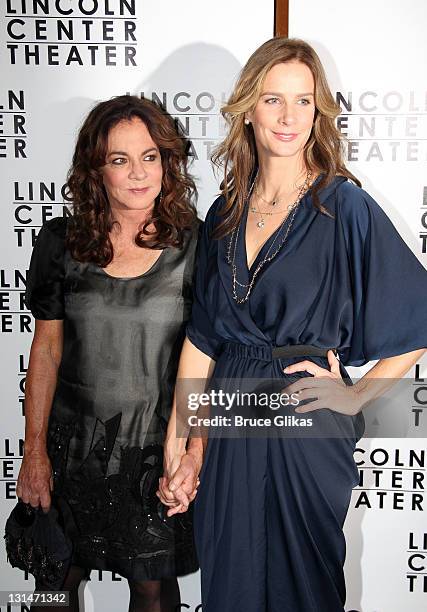 Stockard Channing and Rachel Griffiths attend the opening night celebration for "Other Desert Cities" on Broadway at the Marriot Marquis on November...