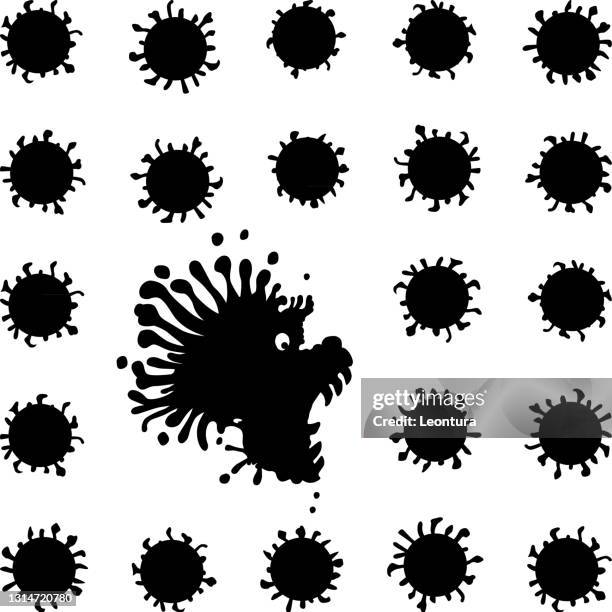 stockillustraties, clipart, cartoons en iconen met coronavirus - b117 covid 19 variant