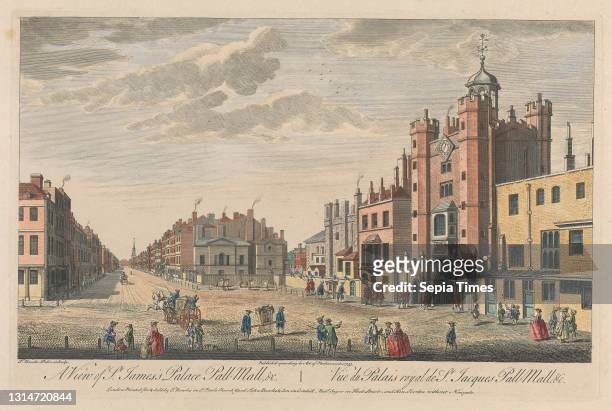 View of St. James's Palace Pall Mall, Thomas Bowles, ca. 1712–died 1753, British, after Thomas Bowles, ca. 1712–died 1753, British Hand colored...