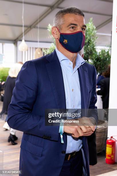 Enric Masip attends the ATP Barcelona Open Banc Sabadell 2021 at Real Club De Tenis Barcelona on April 24, 2021 in Barcelona, Spain.