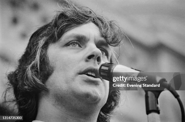 Northern Irish politician Glenn Barr at Stormont near Belfast, Northern Ireland, after the Ulster Workers' Council strike, UK, June 1974.