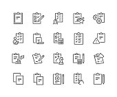Line Clipboard Icons