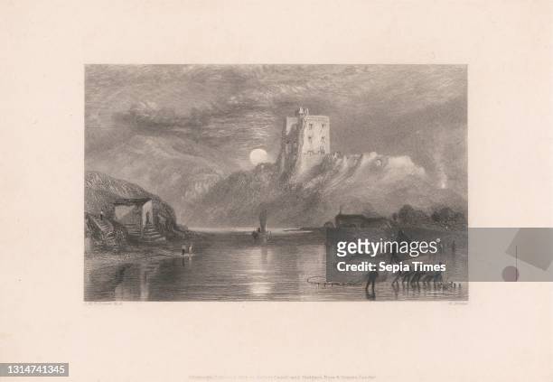 Norham Castle - Moonrise, William Miller, 1796–1882, British, after Joseph Mallord William Turner, 1775–1851, British Etching and engraving.