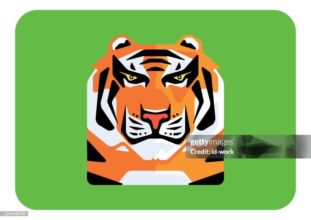 Computer Tiger Symbol Tiger Head Symbol High-Res Vector Graphic - Getty Images