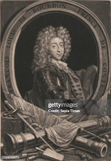 Francois Louis De Bourbon, Prince de Conti, Print made by Christoph Weigel, 1654–1725, Austrian, undated, Mezzotint on moderately thick, moderately...