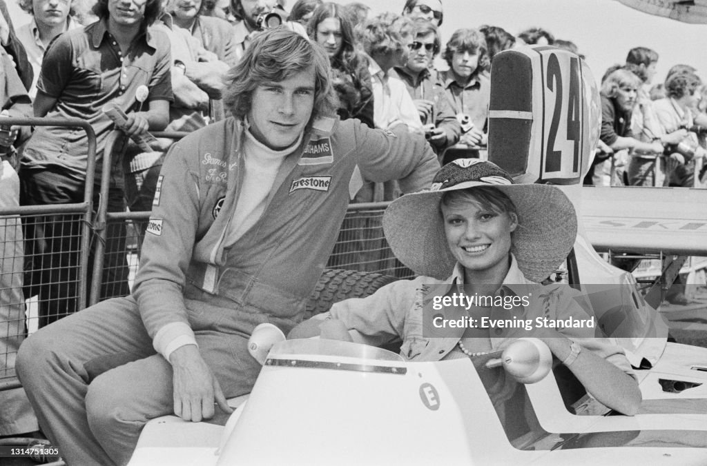 British Racing Driver James Hunt With His Fianc e Fashion Model Suzy british-racing-driver-james-hunt-with-his-fianc-e-fashion-model-suzy