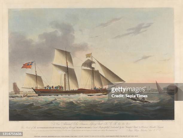 The Enterprize Steam Vessel, passing through Madras Roads, Theodore Henry Adolphus Fielding, 1781–1851, British, after George Webster, 1797–1864,...