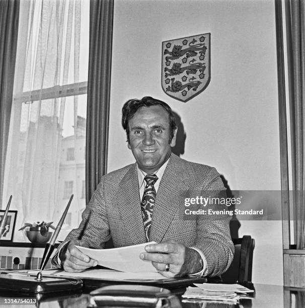 Don Revie , the new manager of the England football team, UK, 17th July 1974.