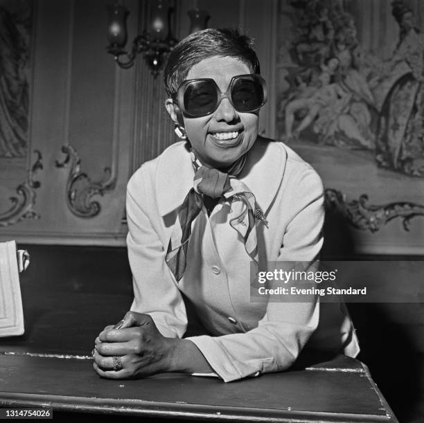 American-born French entertainer Josephine Baker , UK, 20th August 1974.