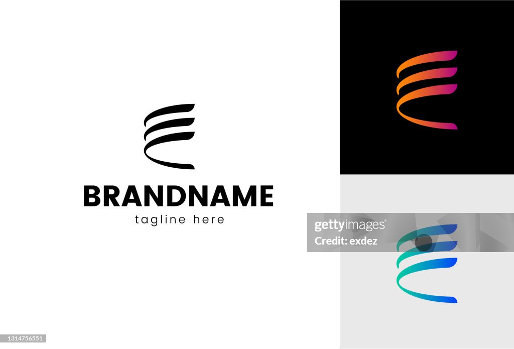 Letter E Logo set
