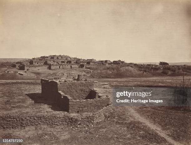 Zuni Pueblo, 1879. Artist John Karl Hillers.