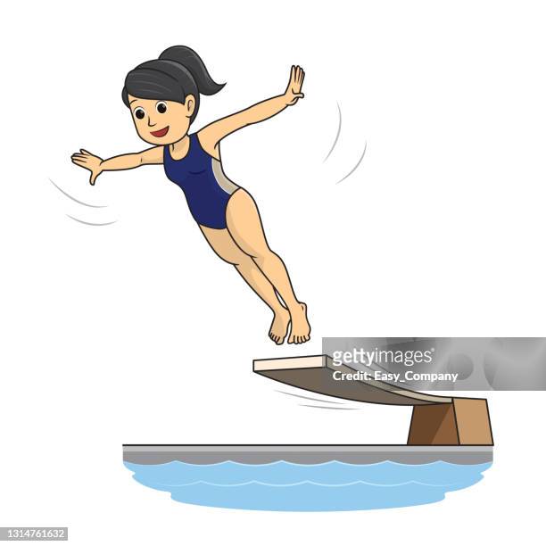 428 Girl Swimming High Res Illustrations - Getty Images
