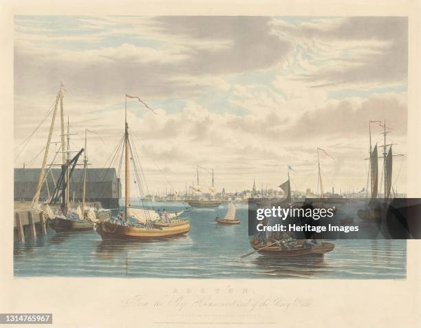 From the Ship House West End of the Navy Yard, published 1833. Artist William James Bennett.