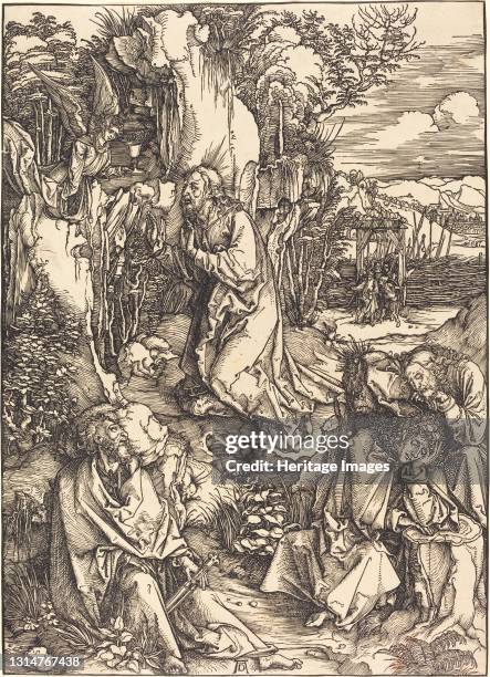 Christ on the Mount of Olives, c. 1497/1499. Artist Albrecht Durer.