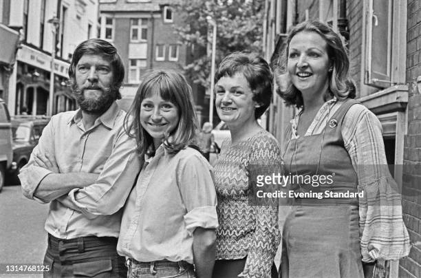 From left to right, actors Tom Courtenay, Felicity Kendal, Bridget Turner and Penelope Keith, stars of the trilogy 'The Norman Conquests' by Alan...