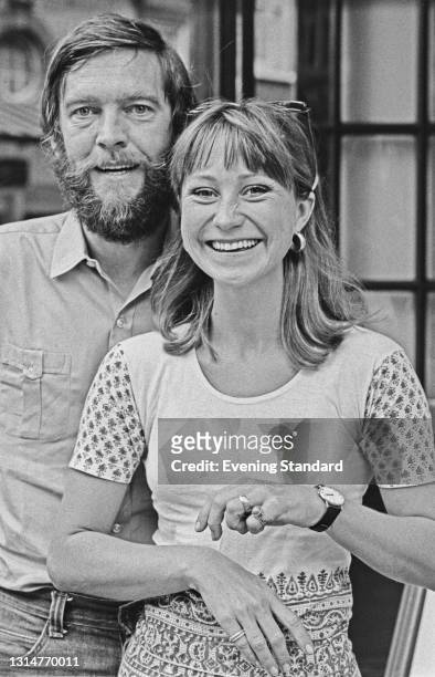 English actors Tom Courtenay and Felicity Kendal, who are starring in the stage trilogy 'The Norman Conquests' by Alan Ayckbourn at the Globe Theatre...