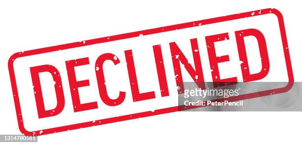 declined - stamp, imprint, seal template. vector stock illustration - deterioration stock illustrations