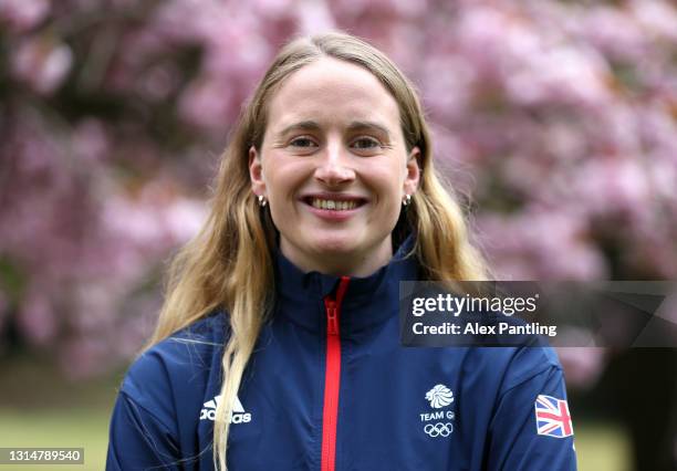 Sarah Vasey of Great Britain poses for a photo to mark the official announcement of the swimming team selected to Team GB for the Tokyo 2020 Olympic...