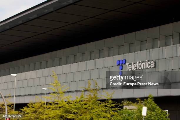 Telefonica's headquarters building, on 27 April 2021, in Madrid, Spain. Telefonica has changed its image for the first time in more than two decades...