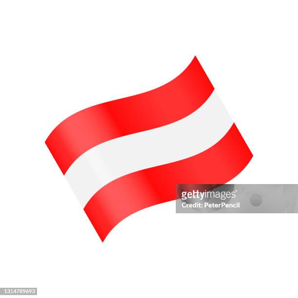 austria - flag icon vector illustration - wave - austria flag stock illustrations