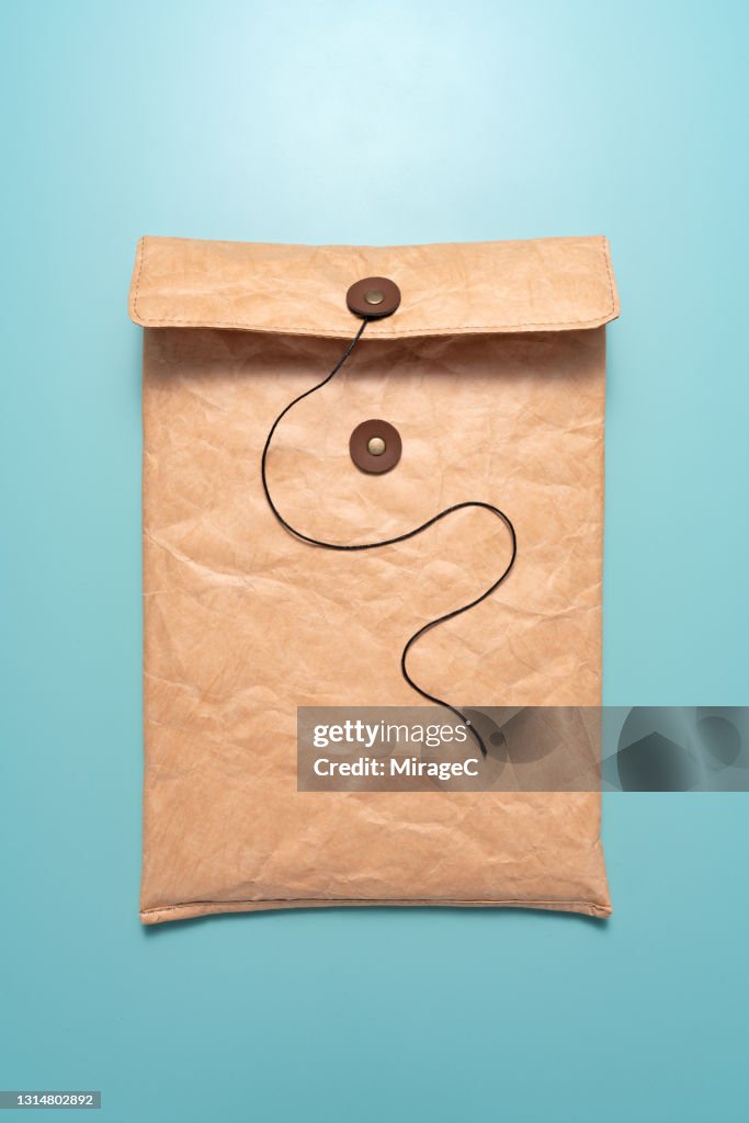 Opened Retro Style Manila Envelope