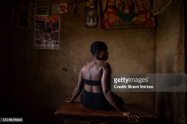 Georgette Ndovya Kavugho poses for a portrait on April 6, 2021 in Mbaou, Beni, Democratic Republic of the Congo. Georgette Ndovya Kavugho was...