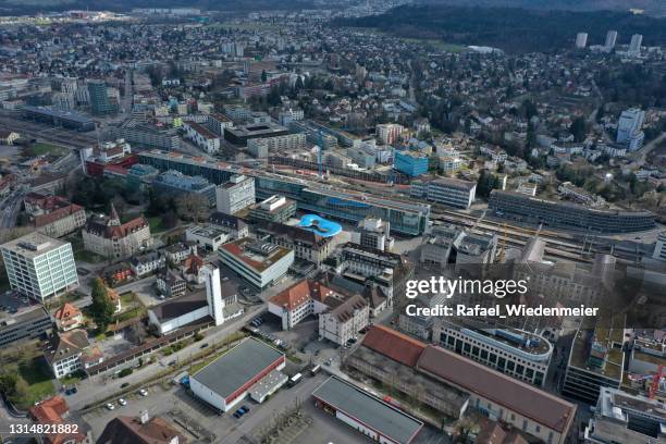 de moderne stad van aarau - aarau stockfoto's en -beelden