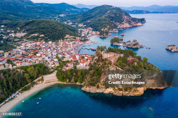 The town of Parga from above.