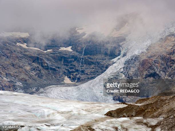 Glacier Pasterze at Mount Grossglockner. Which is melting extremely fast due to global warming. Europe. Austria. Carinthia.