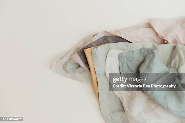 various linen napkins - spültuch stock-fotos und bilder