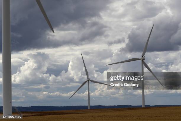 Wind power or wind energy is the use of wind to provide the mechanical power through wind turbines to turn electric generators. France.