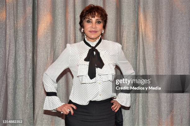 Maribel Fernández 'La Pelangocha' poses for photo during the press conference of 'Y Que Nos Coge La Pandemia' at Teatro Ramiro Jiménez on April 27,...