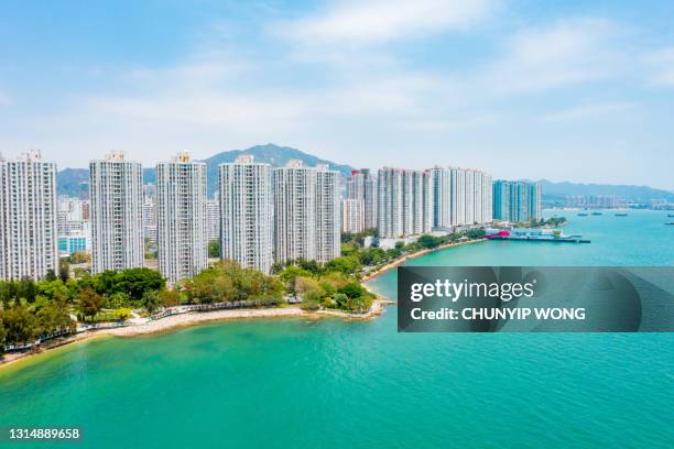 butterfly beach in hong kong - tuen mun stock pictures, royalty-free photos & images