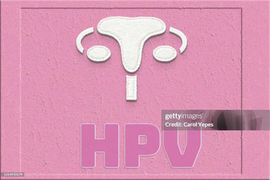 Hpv conceptual image in pink background