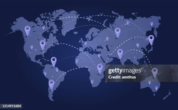 connected world - dock background stock illustrations