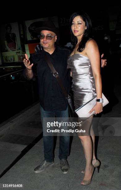 Vinay Pathak and Aditi Govitrikar attend the movie 'Bheja Fry 2' music launch at Tryst on June 7, 2011 in Mumbai,India