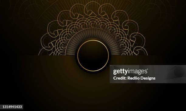 stockillustraties, clipart, cartoons en iconen met gouden zwarte illustratie van de achtergrondontwerpvectorvoorraad - mandalas india