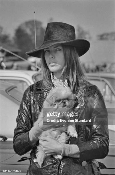 Helen Stewart, the wife of Scottish racing driver Jackie Stewart, UK, 8th May 1971.