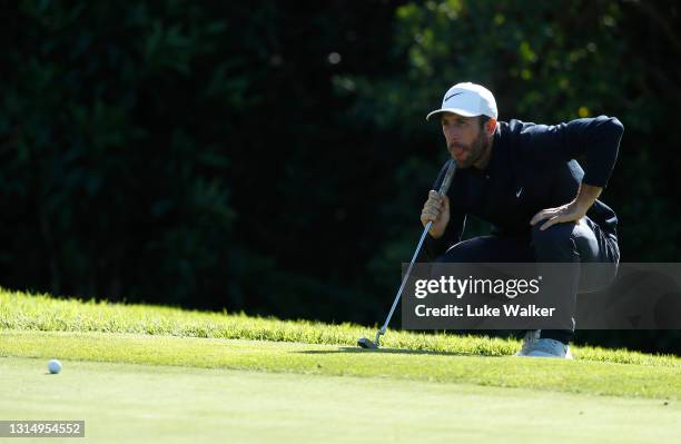 Romain Wattel of France in action during a practice day prior to the Bain's Whisky Cape Town Open at Royal Cape Golf Club on April 28, 2021 in Cape...