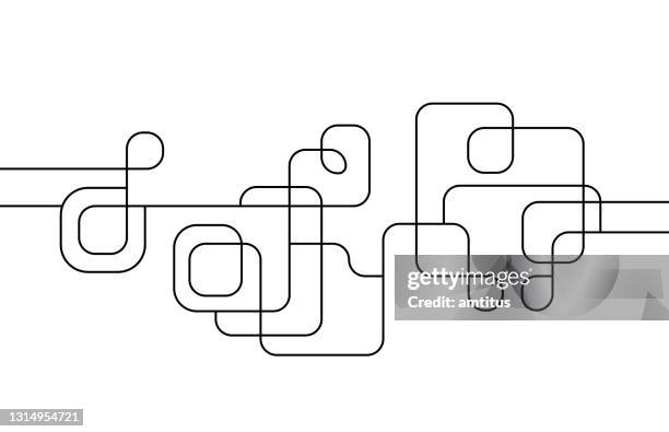 geometrische wirbel - tangle muster stock-grafiken, -clipart, -cartoons und -symbole