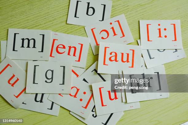 english phonetic symbols - jogo de palavras imagens e fotografias de stock