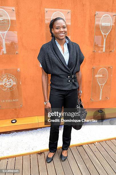 Muriel Hurtis attends the French Open at Roland Garros on May 31, 2011 in Paris, France.