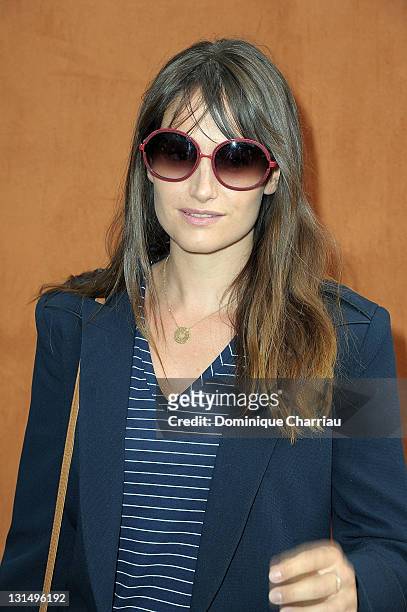 Marie Gillain attends the French Open at Roland Garros on May 31, 2011 in Paris, France.